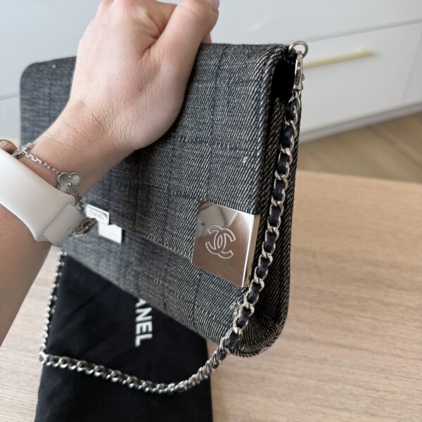 Chanel CC Choco Bar Denim Chain Flap