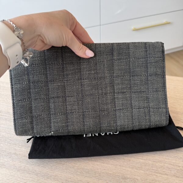 Chanel CC Choco Bar Denim Chain Flap