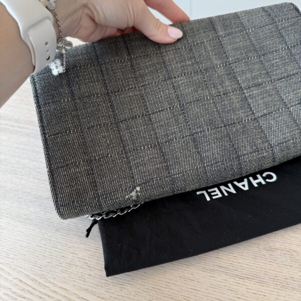 Chanel CC Choco Bar Denim Chain Flap