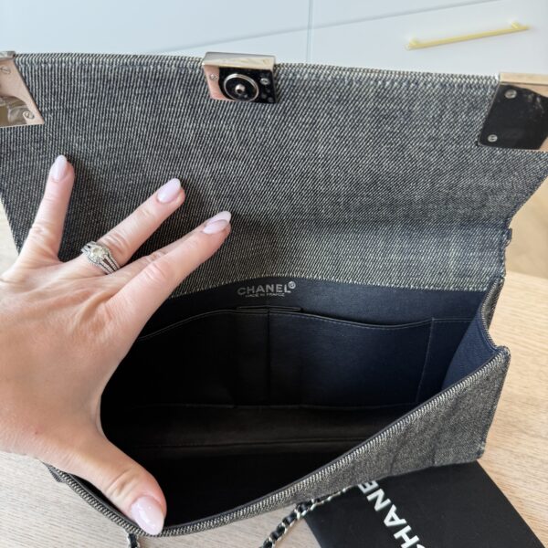 Chanel CC Choco Bar Denim Chain Flap