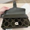 Gucci Velvet Moon Calfskin Crystal GG Monogram Small Dionysus Shoulder Bag Dark Olive Rose Gold