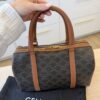 Celine Large Boston in Triomphe Canvas and Calfskin