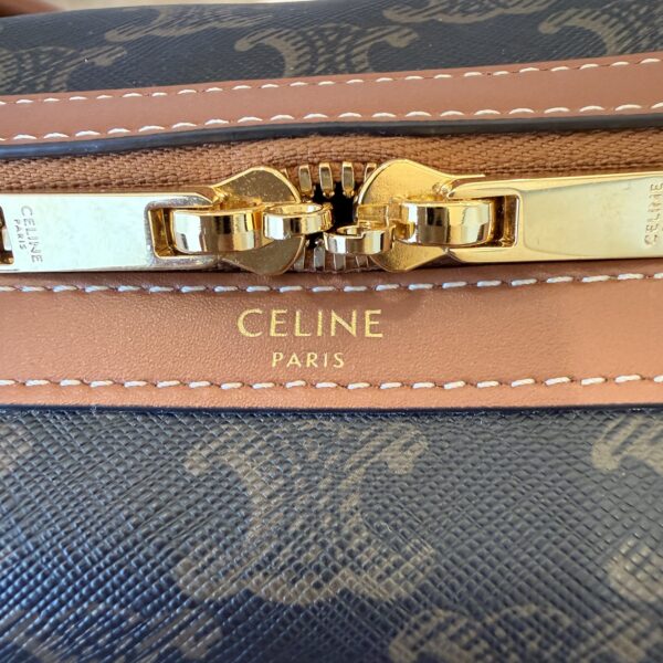 Celine Large Boston in Triomphe Canvas and Calfskin Celine Large Boston in Triomphe Canvas and Calfskin