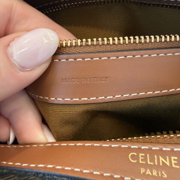 Celine Large Boston in Triomphe Canvas and Calfskin