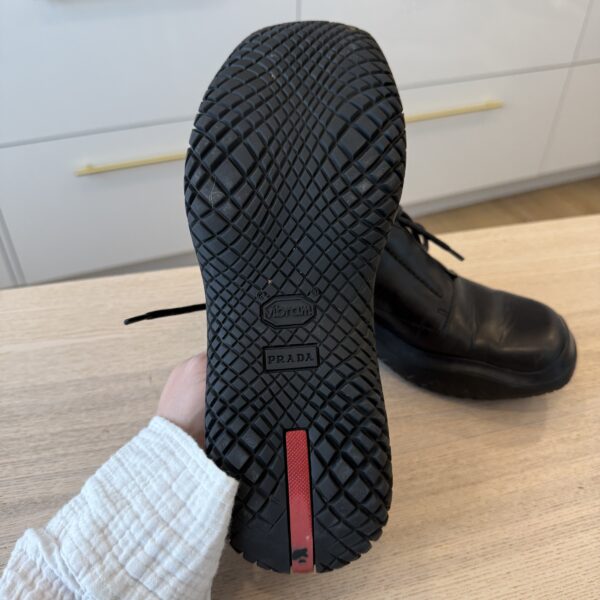 Prada Derby Oxford Size 39 Black Women's