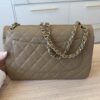 Chanel Caviar Quilted Jumbo Double Flap Black Gold Hardware Dark Taupe