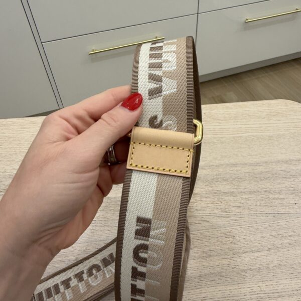 Louis Vuitton Jacquard Shoulder Strap Black White Beige