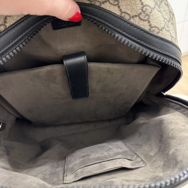 Gucci Beige/Ebony GG Coated Canvas Supreme Backpack Bag