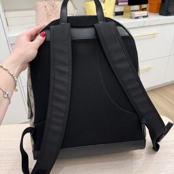 Gucci Beige/Ebony GG Coated Canvas Supreme Backpack Bag
