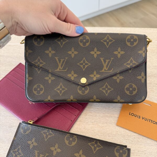 Louis Vuitton Monogram Pochette Felicie Chain Wallet