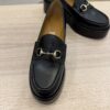 Gucci Leather Horsebit Flatform Loafer Size 38.5