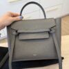 Celine Grained Calfskin Micro Belt Bag Dark Grey