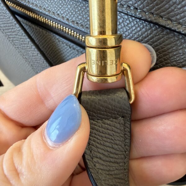 Celine Grained Calfskin Micro Belt Bag Dark Grey