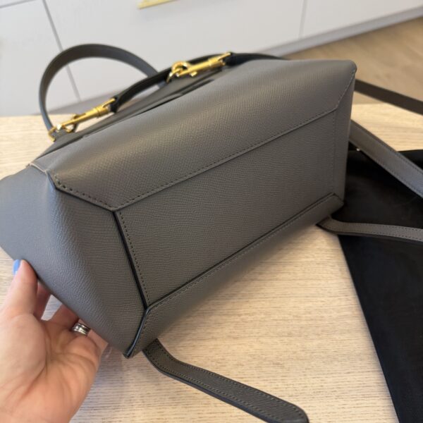 Celine Grained Calfskin Micro Belt Bag Dark Grey