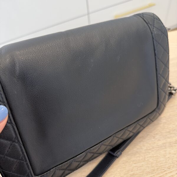 Chanel Calfskin New Medium Boy Reverso Flap Navy