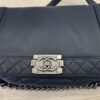 Chanel Calfskin New Medium Boy Reverso Flap Navy