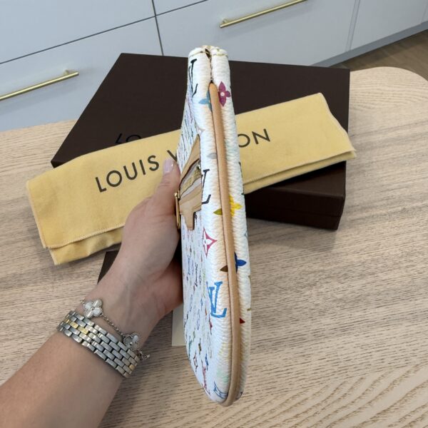 Louis Vuitton Monogram Multicolor Pochette Plate GM White