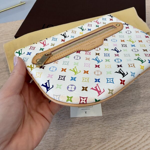 Louis Vuitton Monogram Multicolor Pochette Plate GM White