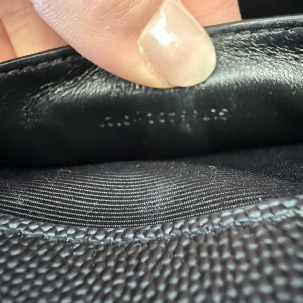 Saint Laurent (YSL) Grain De Poudre Medium Classic Monogram Kate Satchel Black Gold Hardware