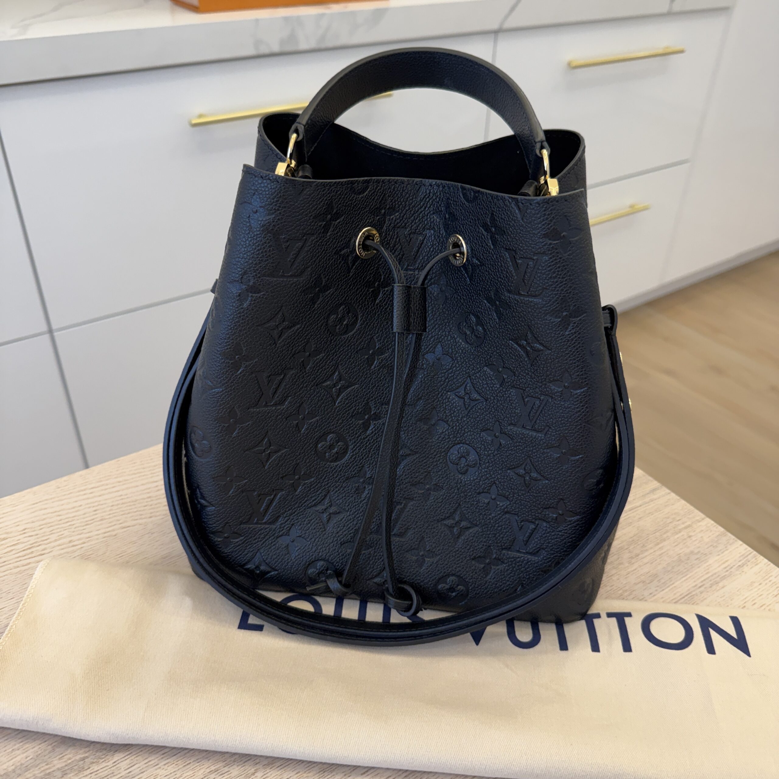 Louis Vuitton Monogram Empreinte Neonoe MM Black