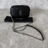 Saint Laurent Matelasse Monogram Mini Lou Camera Bag Black and Silver Hardware