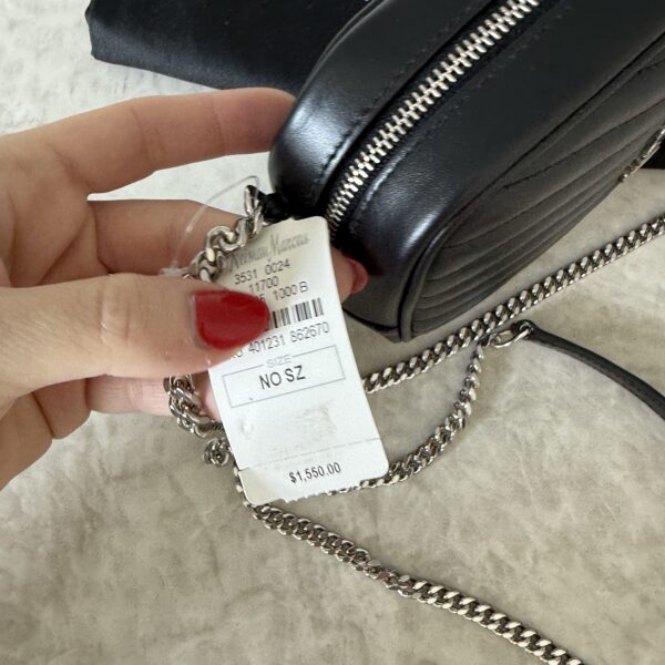 Saint Laurent Matelasse Monogram Mini Lou Camera Bag Black and Silver Hardware