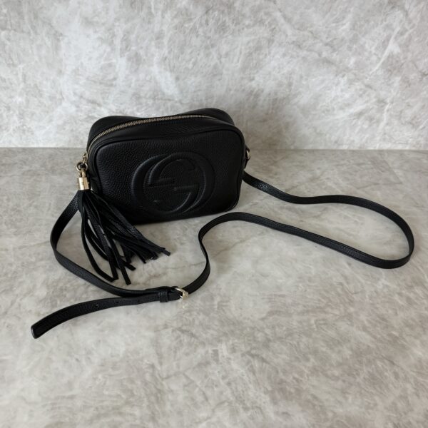 Gucci Calfskin Small Soho Disco Bag Black