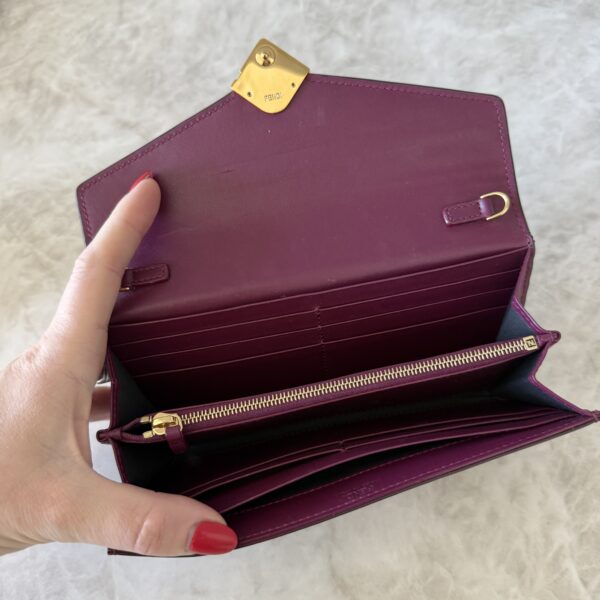 Fendi FF Diamonds Continental Wallet With Chain