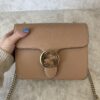 Gucci Dollar Calfskin Small Interlocking G Shoulder Bag Camelia