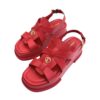 Louis Vuitton Maya Flatform Calfskin Slingback Sandals Womens Size:| IT 39