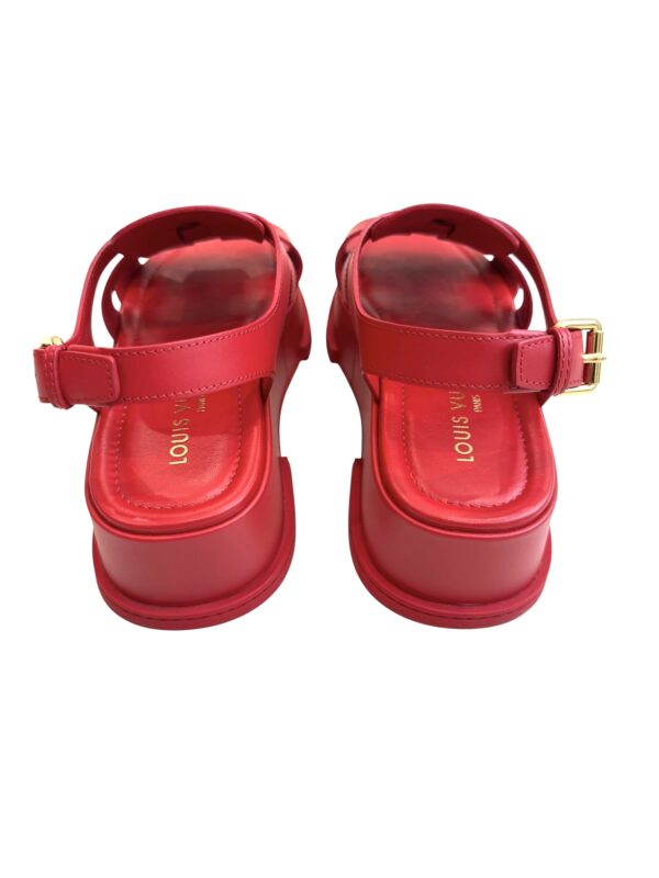 Louis Vuitton Maya Flatform Calfskin Slingback Sandals Womens Size:| IT 39