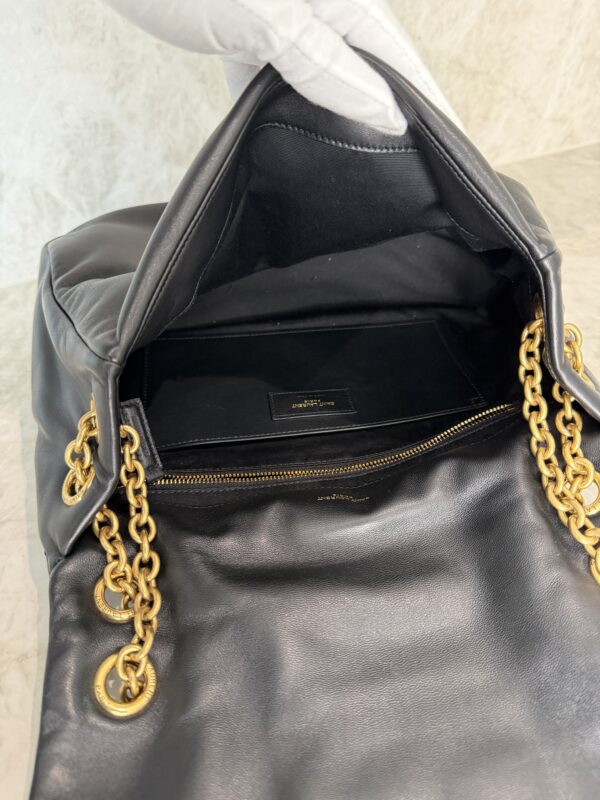 Saint Laurent (YSL) Lambskin Matelasse Monogram Medium Jamie 4.3 Black