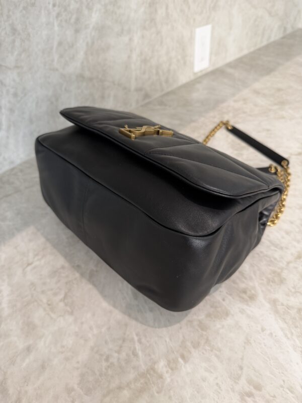 Saint Laurent (YSL) Lambskin Matelasse Monogram Medium Jamie 4.3 Black