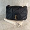 Saint Laurent (YSL) Lambskin Matelasse Monogram Medium Jamie 4.3 Black
