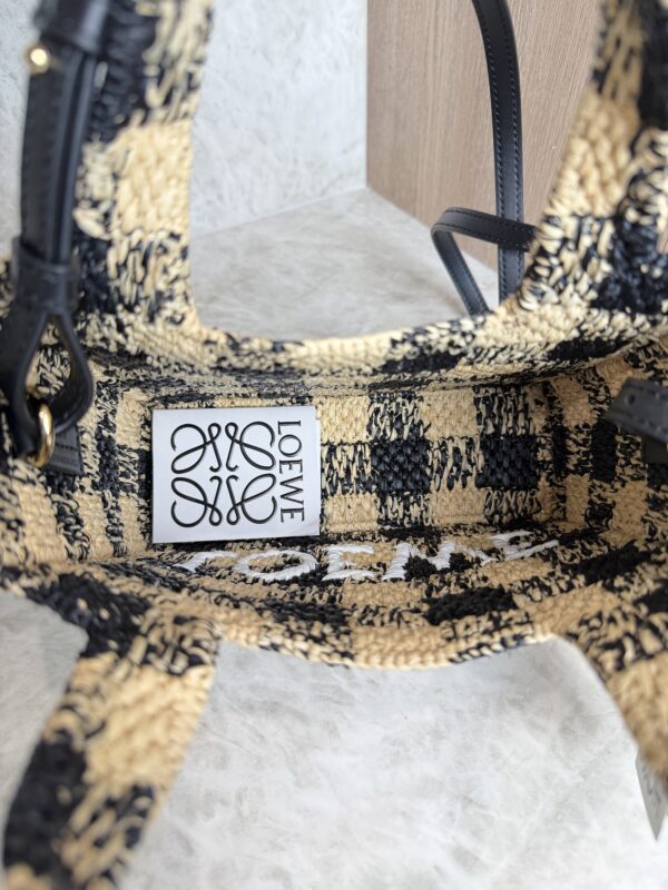 Loewe Paulas Ibiza Logo Convertible Tote Raffia Mini