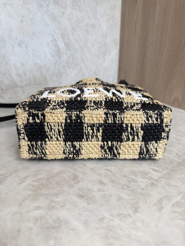 Loewe Paulas Ibiza Logo Convertible Tote Raffia Mini