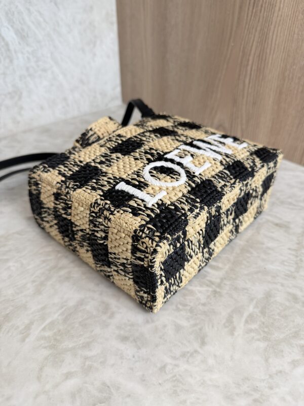 Loewe Paulas Ibiza Logo Convertible Tote Raffia Mini