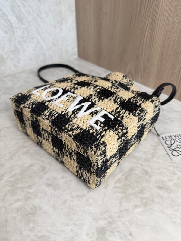 Loewe Paulas Ibiza Logo Convertible Tote Raffia Mini
