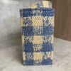 LOEWE Font Gingham Small Raffia Tote Bag