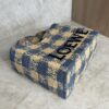 LOEWE Font Gingham Small Raffia Tote Bag