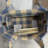 LOEWE Font Gingham Small Raffia Tote Bag