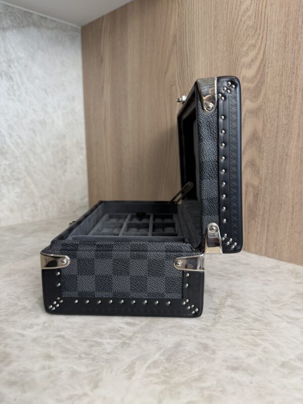 Louis Vuitton Damier Graphite Cufflinks Case Jewelry Case