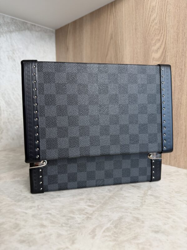 Louis Vuitton Damier Graphite Cufflinks Case Jewelry Case