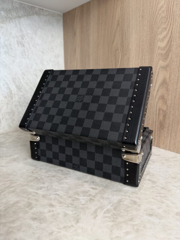 Louis Vuitton Damier Graphite Cufflinks Case Jewelry Case