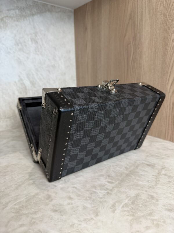 Louis Vuitton Damier Graphite Cufflinks Case Jewelry Case
