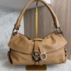Salvatore Ferragamo Gancini Shoulder Bag Tan