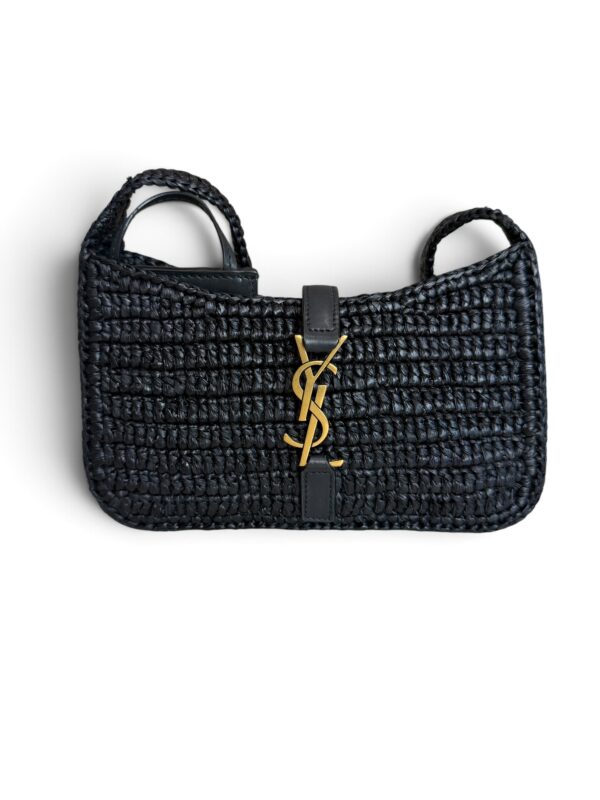 Saint Laurent (YSL) Le 5 a 7 Mini Raffia Noir