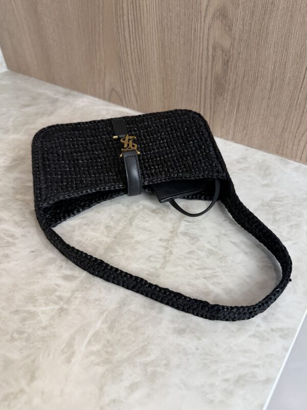 Saint Laurent (YSL) Le 5 a 7 Mini Raffia Noir