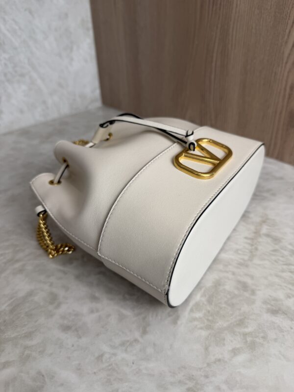 Valentino Garavani Mini Bucket Bag in Nappa with Vlogo Signature Chain