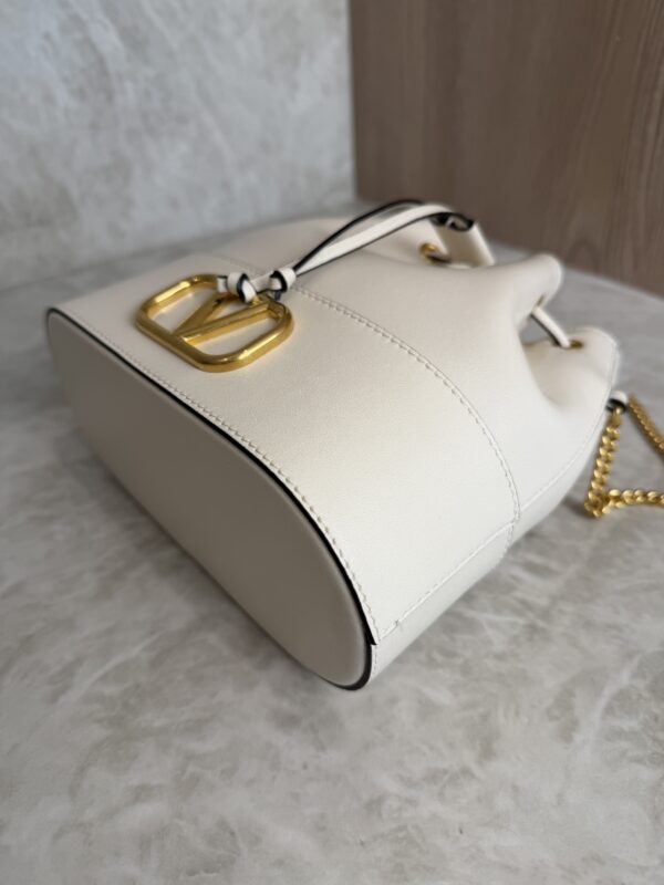 Valentino Garavani Mini Bucket Bag in Nappa with Vlogo Signature Chain